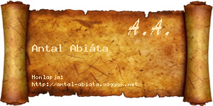 Antal Abiáta névjegykártya