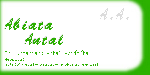 abiata antal business card